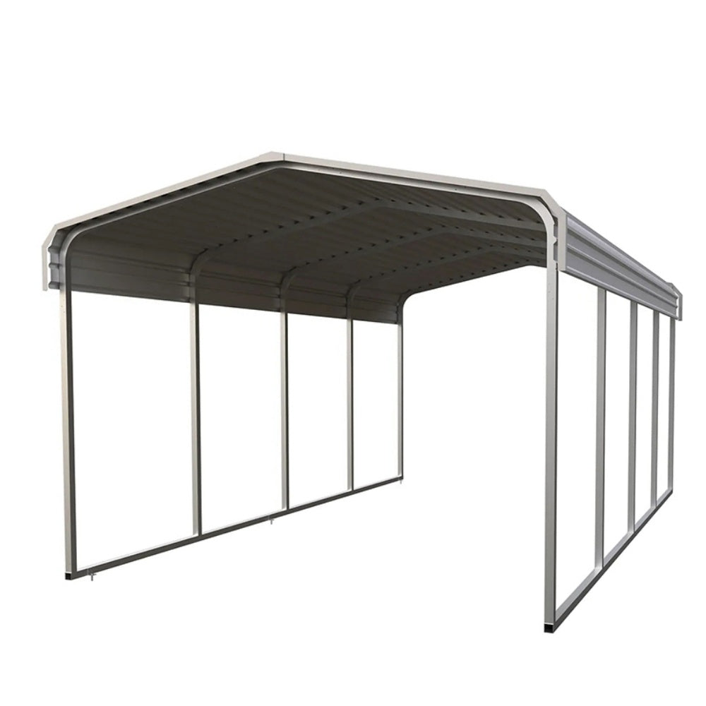Chery Industrial 11' × 20' Heavy-Duty Metal Carport – Cream - Image 7