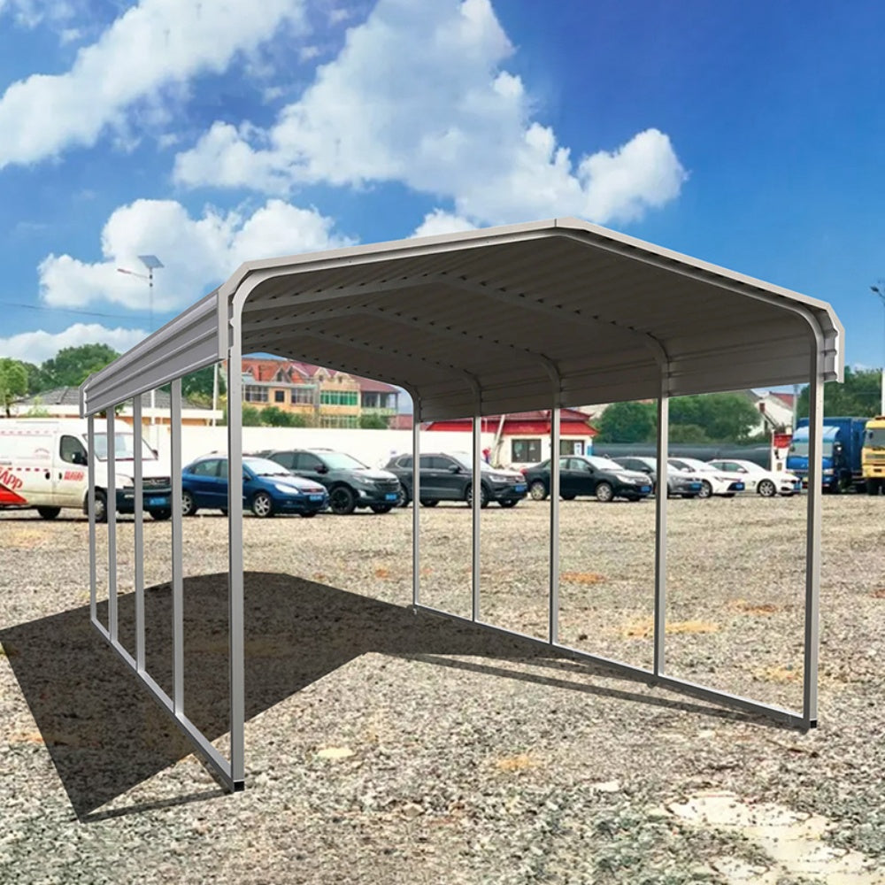 Chery Industrial 11' × 20' Heavy-Duty Metal Carport – Cream - Image 6