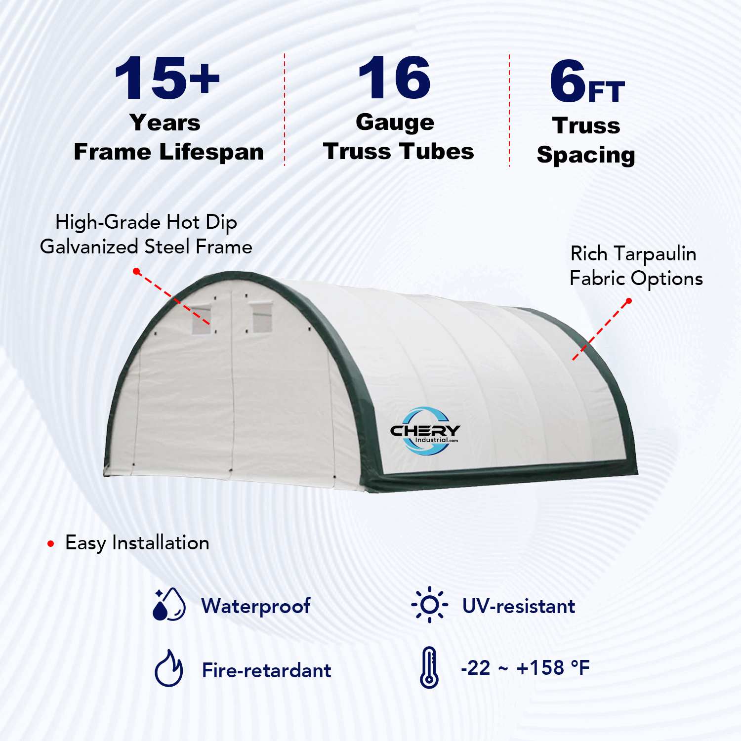 20' × 30' × 12' Single-Truss Arch Storage Shelter - Image 4