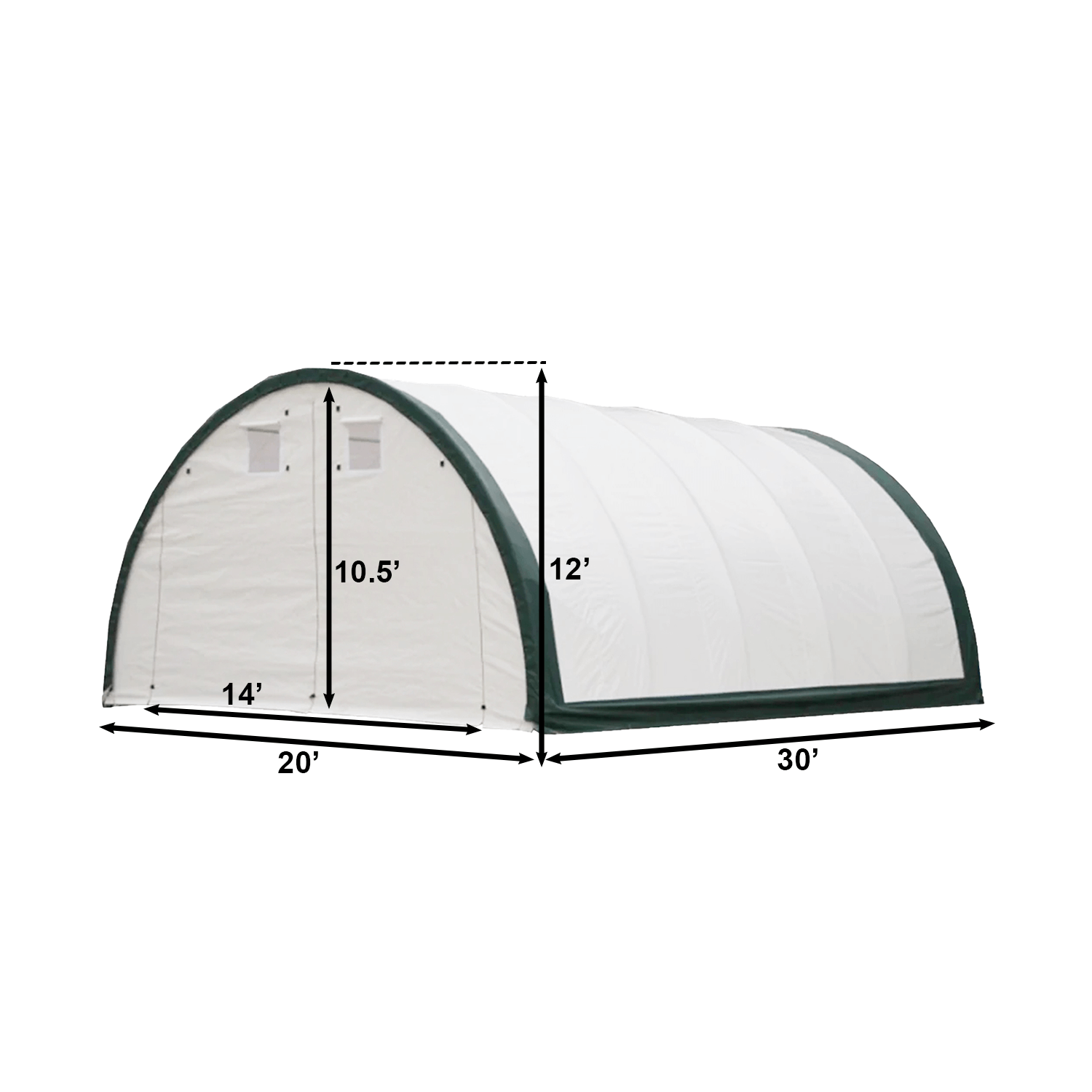 20' × 30' × 12' Single-Truss Arch Storage Shelter - Image 2